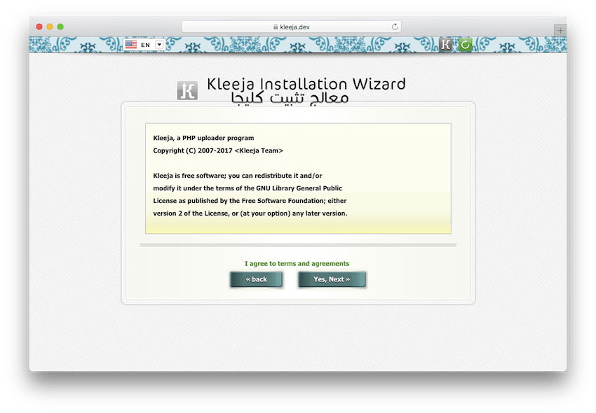 License page