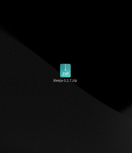 The extracted kleeja folder