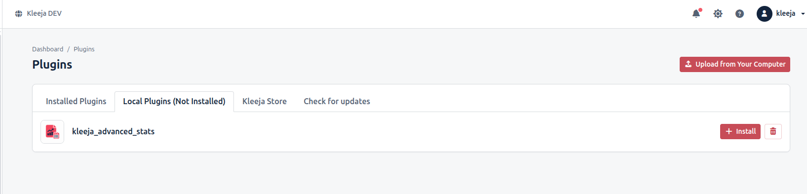 Enabling a plugin